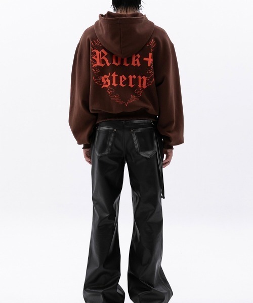 ESC STUDIO(イーエスシースタジオ)の「韓国ブランド ESC STUDIO イーエスシースタジオ rockstern hoodie zip-up ロックスターンフーディージップアップ ジップフーディー ジップパーカー 長袖パーカー 長袖フーディー ロゴフーディー ダブルジップアップフーディー 羽織り オーバーサイズ 韓国ファッション 韓国ストリート ストリートファッション(パーカー・メンズ・ブラック/ブラウン/ネイビー・ONE SIZE)」の18枚目の写真