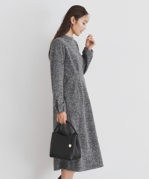 index（インデックス）の「◆《S-LLsize》起毛ツイード調ジャージワンピース【洗濯機洗い可】（ワンピース・レディース・グレー/ブルーグリーン/ベージュ系その他7/ブラック系3・40/36/42/38）」の9枚目の写真