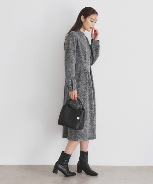 index（インデックス）の「◆《S-LLsize》起毛ツイード調ジャージワンピース【洗濯機洗い可】（ワンピース・レディース・グレー/ブルーグリーン/ベージュ系その他7/ブラック系3・40/36/42/38）」の11枚目の写真