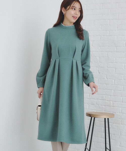 index（インデックス）の「◆《S-LLsize》起毛ツイード調ジャージワンピース【洗濯機洗い可】（ワンピース・レディース・グレー/ブルーグリーン/ベージュ系その他7/ブラック系3・40/36/42/38）」の17枚目の写真