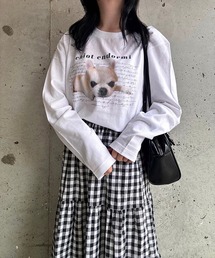 DOG英字デザインロングTシャツ