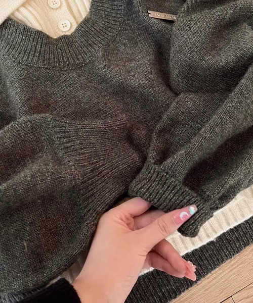 Dita Muaj.(ディータムアージュ)の「襟付きタンクトップ+ニットセット(ニット/セーター・レディース・グレー・FREE)」の4枚目の写真