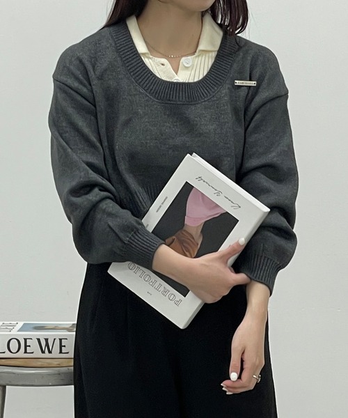 Dita Muaj.(ディータムアージュ)の「襟付きタンクトップ+ニットセット(ニット/セーター・レディース・グレー・FREE)」の11枚目の写真