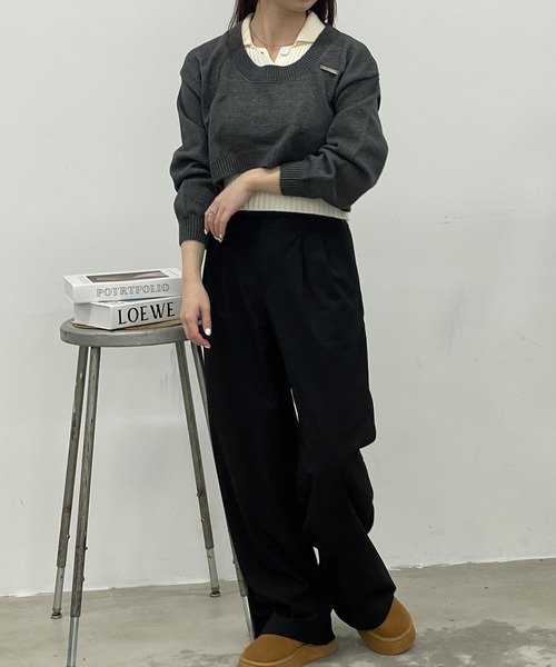 Dita Muaj.(ディータムアージュ)の「襟付きタンクトップ+ニットセット(ニット/セーター・レディース・グレー・FREE)」の12枚目の写真