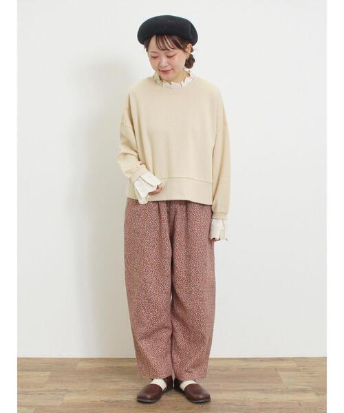 Samansa Mos2（サマンサ モスモス）の「【帯電防止】柄アソートゆるテーパードパンツ（その他パンツ・レディース・カーキ/ブラック/キナリ/レッド・M/L）」の11枚目の写真