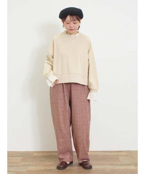 Samansa Mos2（サマンサ モスモス）の「【帯電防止】柄アソートゆるテーパードパンツ（その他パンツ・レディース・カーキ/ブラック/キナリ/レッド・M/L）」の17枚目の写真