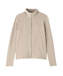 WHITELAND | WHITELAND/ホワイトランド/RIB STAND ZIP LS TEE(Tシャツ/カットソー)