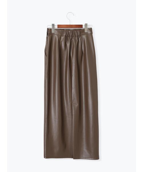 Te chichi(テチチ)の「エコレザーロングナロースカート(スカート・レディース・ブラウン/ブラック・F)」の19枚目の写真