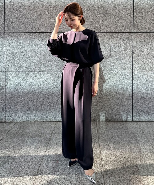 UNFILO(アンフィーロ)の「アシンメトリー ラップパンツ(その他パンツ・レディース・ネイビー系/アイボリー系/ブラック系・X-LARGE)」の13枚目の写真