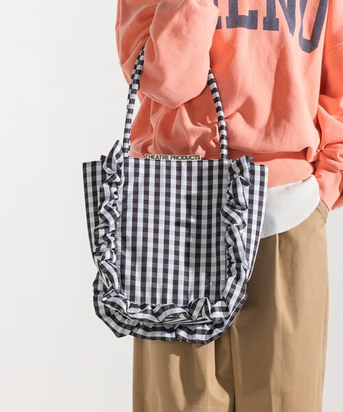 FREAK'S STORE(フリークスストア)の「THEATRE PRODUCTS × FREAK'S STORE/シアタープロダクツ 別注 ギンガムチェック トートバッグ/A4サイズトートバッグ(トートバッグ・レディース・ベージュ/レッド/ブラック・ONE SIZE)」の14枚目の写真