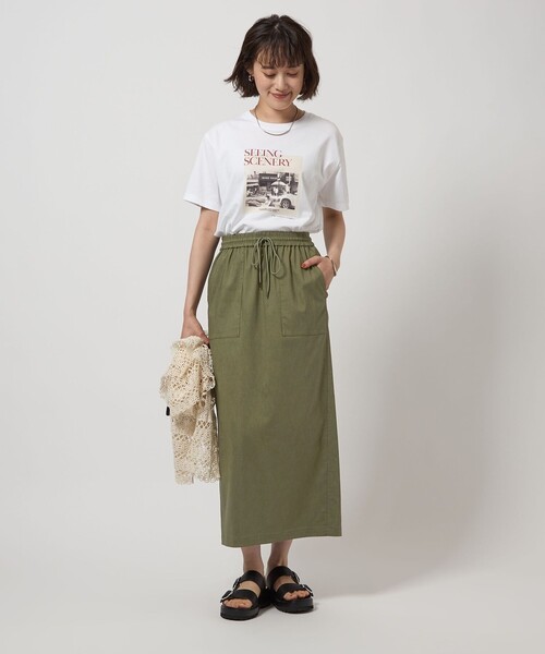 【関税込み】Sportmax グリーン Pagina ミディアムスカート KOEISTORE フレアスカート レディース ミディアム丈 ミニ丈 ひざ