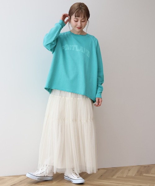 AMERICAN HOLIC（アメリカンホリック）の「PORTLANDピグメントスウェット（スウェット・レディース・ピンク/チャコールグレー/グリーン・M/L）」の17枚目の写真