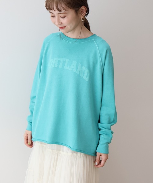 AMERICAN HOLIC（アメリカンホリック）の「PORTLANDピグメントスウェット（スウェット・レディース・ピンク/チャコールグレー/グリーン・M/L）」の19枚目の写真