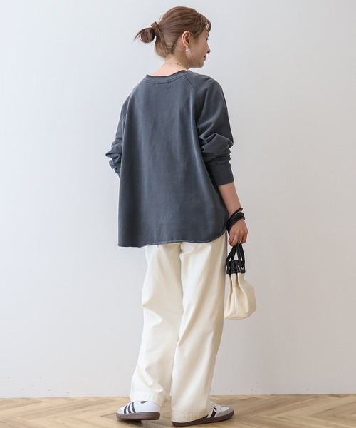 AMERICAN HOLIC（アメリカンホリック）の「PORTLANDピグメントスウェット（スウェット・レディース・ピンク/チャコールグレー/グリーン・M/L）」の8枚目の写真