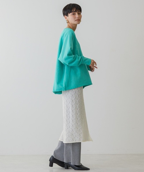 AMERICAN HOLIC（アメリカンホリック）の「PORTLANDピグメントスウェット（スウェット・レディース・ピンク/チャコールグレー/グリーン・M/L）」の4枚目の写真