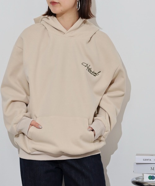 FUNALIVE（ファンアライブ）の「刺繍ロゴパーカー ユニセックス ペアルックトレーナー（パーカー・メンズ・カーキ/ブラック/ホワイト/ベージュ・L/M）」の17枚目の写真