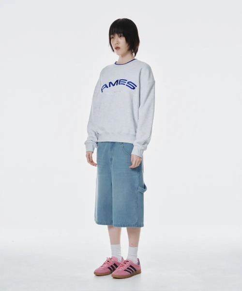 AMESWORLDWIDE(アメスワールドワイド)の「A'GEM/9 × .kom 『AMESWORLDWIDE/アメスワールドワイド』LAYERED NECK SWEATSHIRT /レイヤードネックスウェット(スウェット・レディース・グレー/ブルー/ブラック/ピンク・S/L/M)」の16枚目の写真