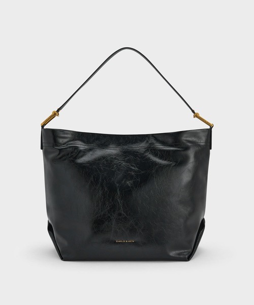 CHARLES & KEITH（チャールズ & キース）の「Sianna シアンナ スローチーホーボーバッグ（ショルダーバッグ・レディース・クリーム/ブラック・L）」の11枚目の写真