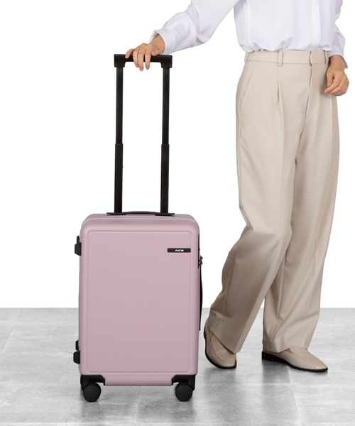 ACE(エース)の「エース スーツケース ベベル 33L 2~3泊 3.2kg 機内持込 ドリンクホルダー フック No.05681(スーツケース/キャリーバッグ・レディース・イエロー/グリーン/アイボリー/ブラック/ピンク/チョコ・S)」の6枚目の写真