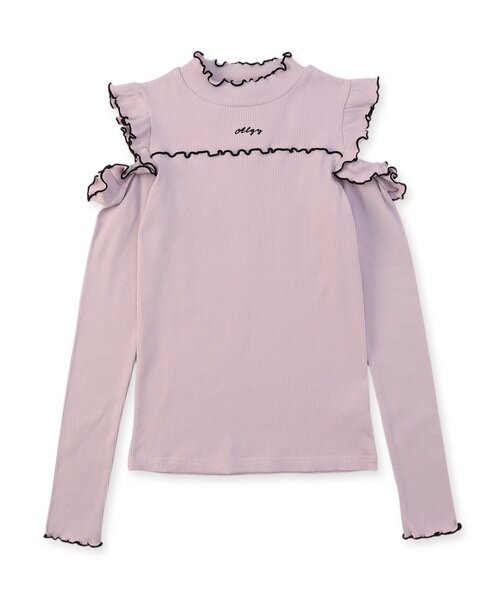 algy(アルジー)の「肩あきリブロンT(Tシャツ/カットソー・キッズ・ブラック/ピンク/オフホワイト・SMALL/XX-SMALL/X-SMALL/MEDIUM)」の2枚目の写真