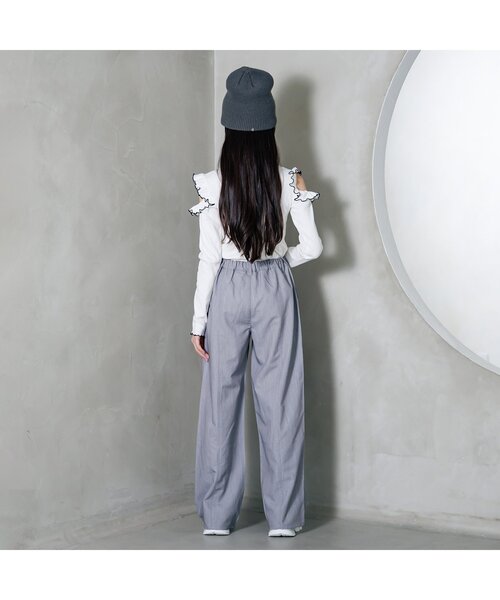 algy(アルジー)の「肩あきリブロンT(Tシャツ/カットソー・キッズ・ブラック/ピンク/オフホワイト・SMALL/XX-SMALL/X-SMALL/MEDIUM)」の7枚目の写真