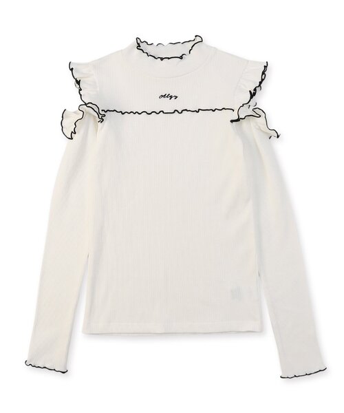 algy(アルジー)の「肩あきリブロンT(Tシャツ/カットソー・キッズ・ブラック/ピンク/オフホワイト・SMALL/XX-SMALL/X-SMALL/MEDIUM)」の9枚目の写真