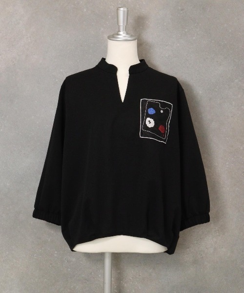 未使用 STUDIO PICONE ピッコーネ カットソー プルオーバー 七分袖冷感スキッパープルオーバー（Tシャツ/カットソー