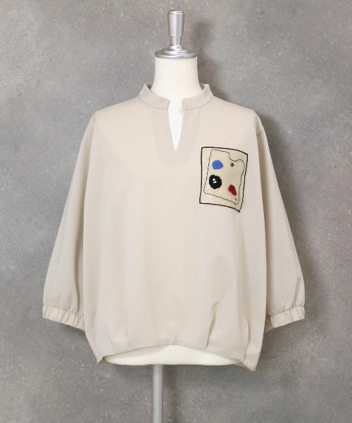 七分袖冷感スキッパープルオーバー（Tシャツ/カットソー