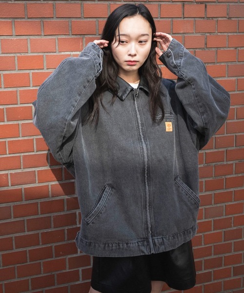 WEGO（ウィゴー）の「WEGO/【25年春夏新作】ワーカーズデニムZIPジャケット（ブルゾン・メンズ・スカイブルー/ブラック系3・MEDIUM/LARGE）」の6枚目の写真