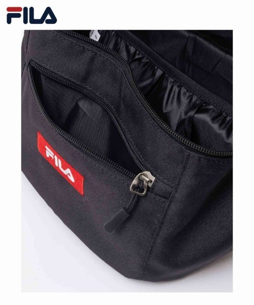 FILA(フィラ)の「FILA ウエストバッグ(ボディバッグ/ウエストポーチ・メンズ・ブラック/ブラック×レッド・フリー)」の7枚目の写真