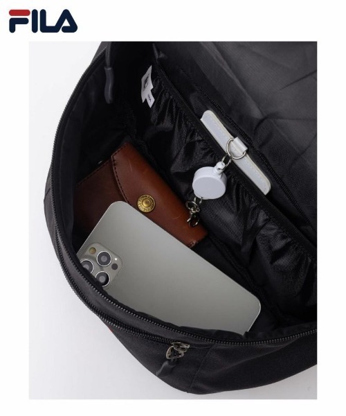 FILA(フィラ)の「FILA ウエストバッグ(ボディバッグ/ウエストポーチ・メンズ・ブラック/ブラック×レッド・フリー)」の8枚目の写真