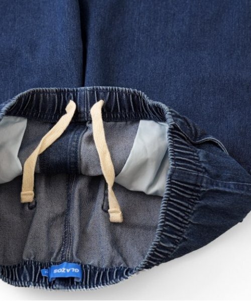 GLAZOS（グラソス）の「【大人向けサイズあり】ストレッチデニム・ジョガーパンツ（デニムパンツ・キッズ・ライトブルー/インディゴブルー・S/M/L/LL）」の7枚目の写真