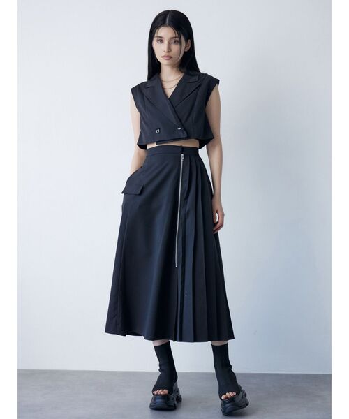 MURUA（ムルーア）の「リングボタンテーラードワンピース（ワンピース・レディース・ブラック/ベージュ/カーキ・FREE）」の7枚目の写真