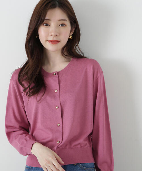 PROPORTION BODY DRESSING(プロポーションボディドレッシング)の「ベーシックカーディガンⅠ / 1215174300(カーディガン/ボレロ・レディース・ピンク/ホワイト/ブラック/ブルー・FREE)」の1枚目の写真
