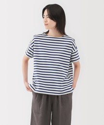 婦人　ボーダーボートネック半袖Ｔシャツ