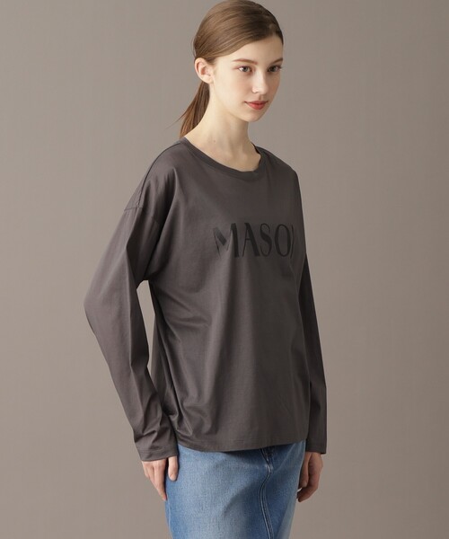 DRESSTERIOR(ドレステリア)の「【接触冷感/洗える】シアーメゾンロゴロンTEE(Tシャツ/カットソー・レディース・ダークグレー/ナチュラル・34/36/38)」の3枚目の写真