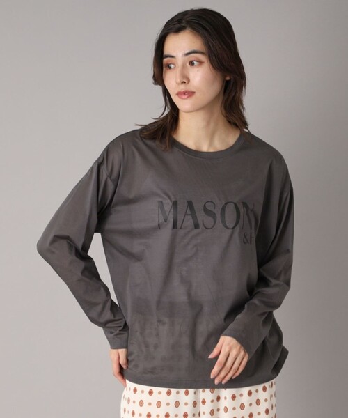 DRESSTERIOR(ドレステリア)の「【接触冷感/洗える】シアーメゾンロゴロンTEE(Tシャツ/カットソー・レディース・ダークグレー/ナチュラル・34/36/38)」の7枚目の写真