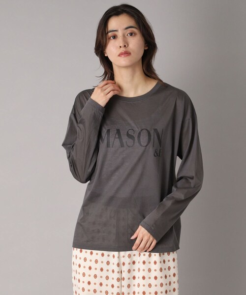 DRESSTERIOR(ドレステリア)の「【接触冷感/洗える】シアーメゾンロゴロンTEE(Tシャツ/カットソー・レディース・ダークグレー/ナチュラル・34/36/38)」の8枚目の写真