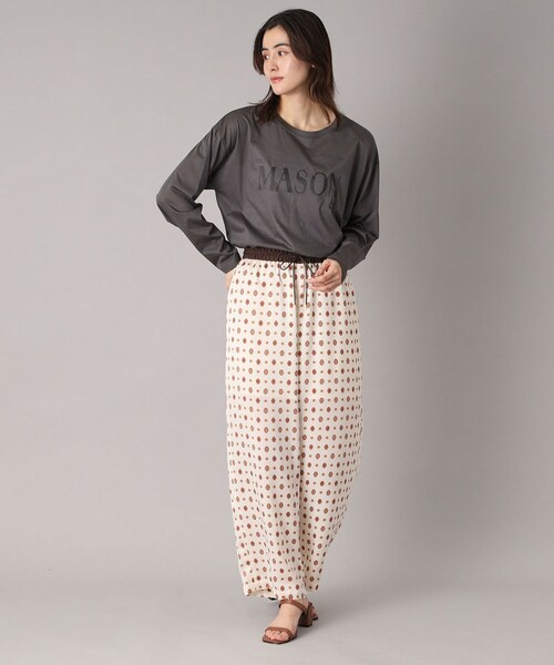 DRESSTERIOR(ドレステリア)の「【接触冷感/洗える】シアーメゾンロゴロンTEE(Tシャツ/カットソー・レディース・ダークグレー/ナチュラル・34/36/38)」の10枚目の写真