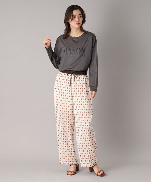 DRESSTERIOR(ドレステリア)の「【接触冷感/洗える】シアーメゾンロゴロンTEE(Tシャツ/カットソー・レディース・ダークグレー/ナチュラル・34/36/38)」の12枚目の写真