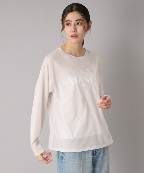 DRESSTERIOR(ドレステリア)の「【接触冷感/洗える】シアーメゾンロゴロンTEE(Tシャツ/カットソー・レディース・ダークグレー/ナチュラル・34/36/38)」の20枚目の写真