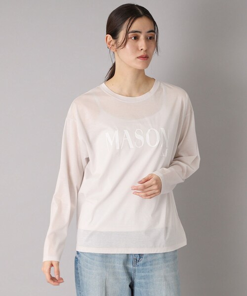 DRESSTERIOR(ドレステリア)の「【接触冷感/洗える】シアーメゾンロゴロンTEE(Tシャツ/カットソー・レディース・ダークグレー/ナチュラル・34/36/38)」の21枚目の写真
