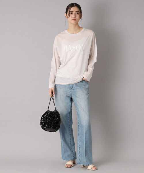 DRESSTERIOR(ドレステリア)の「【接触冷感/洗える】シアーメゾンロゴロンTEE(Tシャツ/カットソー・レディース・ダークグレー/ナチュラル・34/36/38)」の22枚目の写真