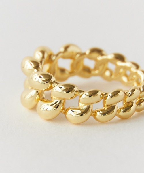 blatto(ブラット)の「blatto/ブラット チェーンデザイン リング フリーサイズ bla-ring-00593 メンズ 秋物 秋服 2026年秋冬(リング・メンズ・ゴールド・FREE)」の7枚目の写真