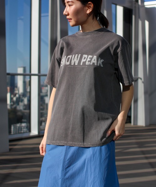 Snow Peak（スノーピーク）の「Recycled Cotton Dyed T-Shirt SP（Tシャツ/カットソー・メンズ・ブルー/アイボリー/チャコール・XXL/XL/L/M/S/1）」の3枚目の写真