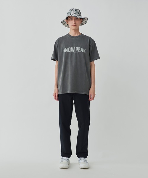 Snow Peak（スノーピーク）の「Recycled Cotton Dyed T-Shirt SP（Tシャツ/カットソー・メンズ・ブルー/アイボリー/チャコール・XXL/XL/L/M/S/1）」の4枚目の写真