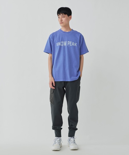 Snow Peak（スノーピーク）の「Recycled Cotton Dyed T-Shirt SP（Tシャツ/カットソー・メンズ・ブルー/アイボリー/チャコール・XXL/XL/L/M/S/1）」の6枚目の写真