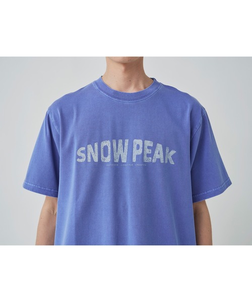 Snow Peak（スノーピーク）の「Recycled Cotton Dyed T-Shirt SP（Tシャツ/カットソー・メンズ・ブルー/アイボリー/チャコール・XXL/XL/L/M/S/1）」の9枚目の写真