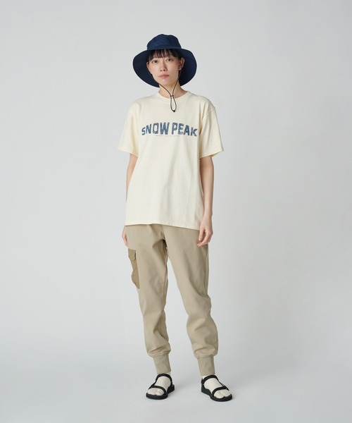 Snow Peak（スノーピーク）の「Recycled Cotton Dyed T-Shirt SP（Tシャツ/カットソー・メンズ・ブルー/アイボリー/チャコール・XXL/XL/L/M/S/1）」の5枚目の写真
