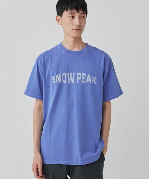 Snow Peak（スノーピーク）の「Recycled Cotton Dyed T-Shirt SP（Tシャツ/カットソー・メンズ・ブルー/アイボリー/チャコール・XXL/XL/L/M/S/1）」の22枚目の写真